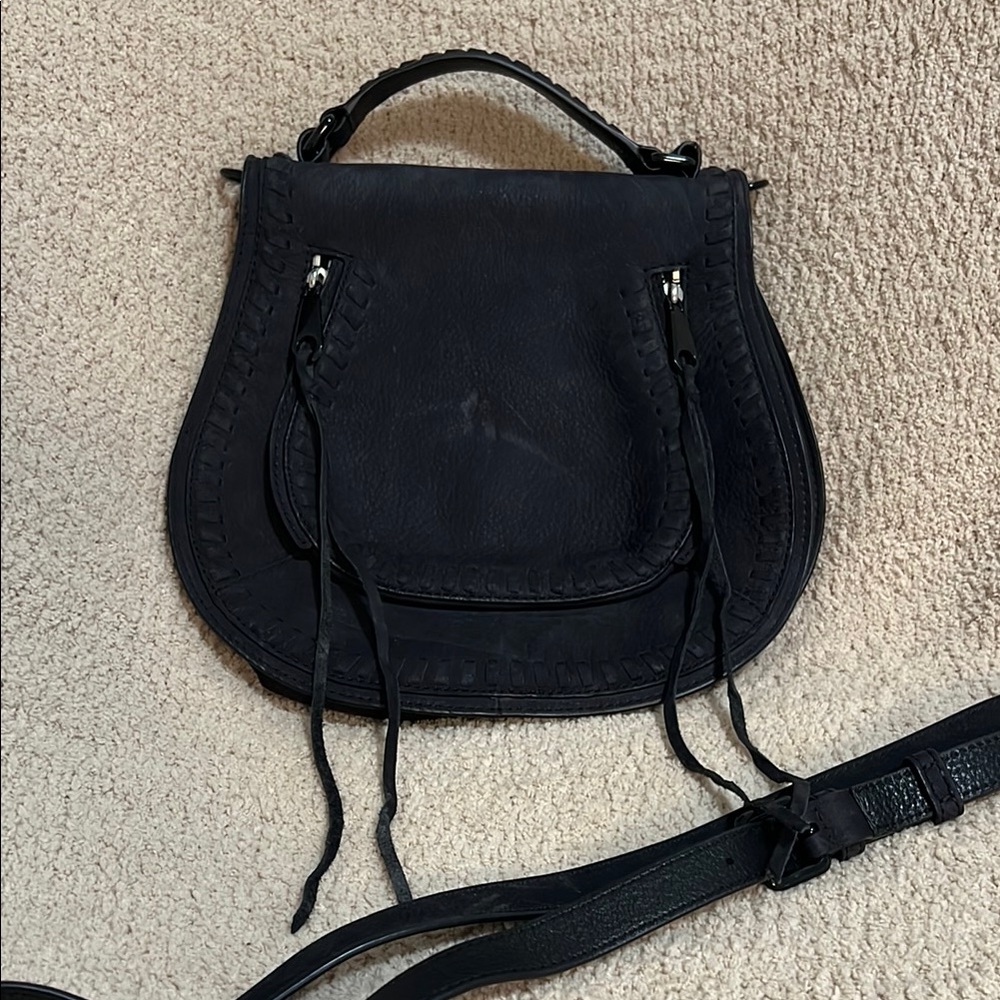 Rebecca Minkoff Leather Suede Top Handle Bag with Strap